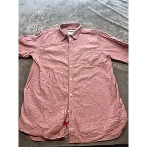 Mountain Khakis Relaxed Fit Red Short Sleeve Button Up Size Large